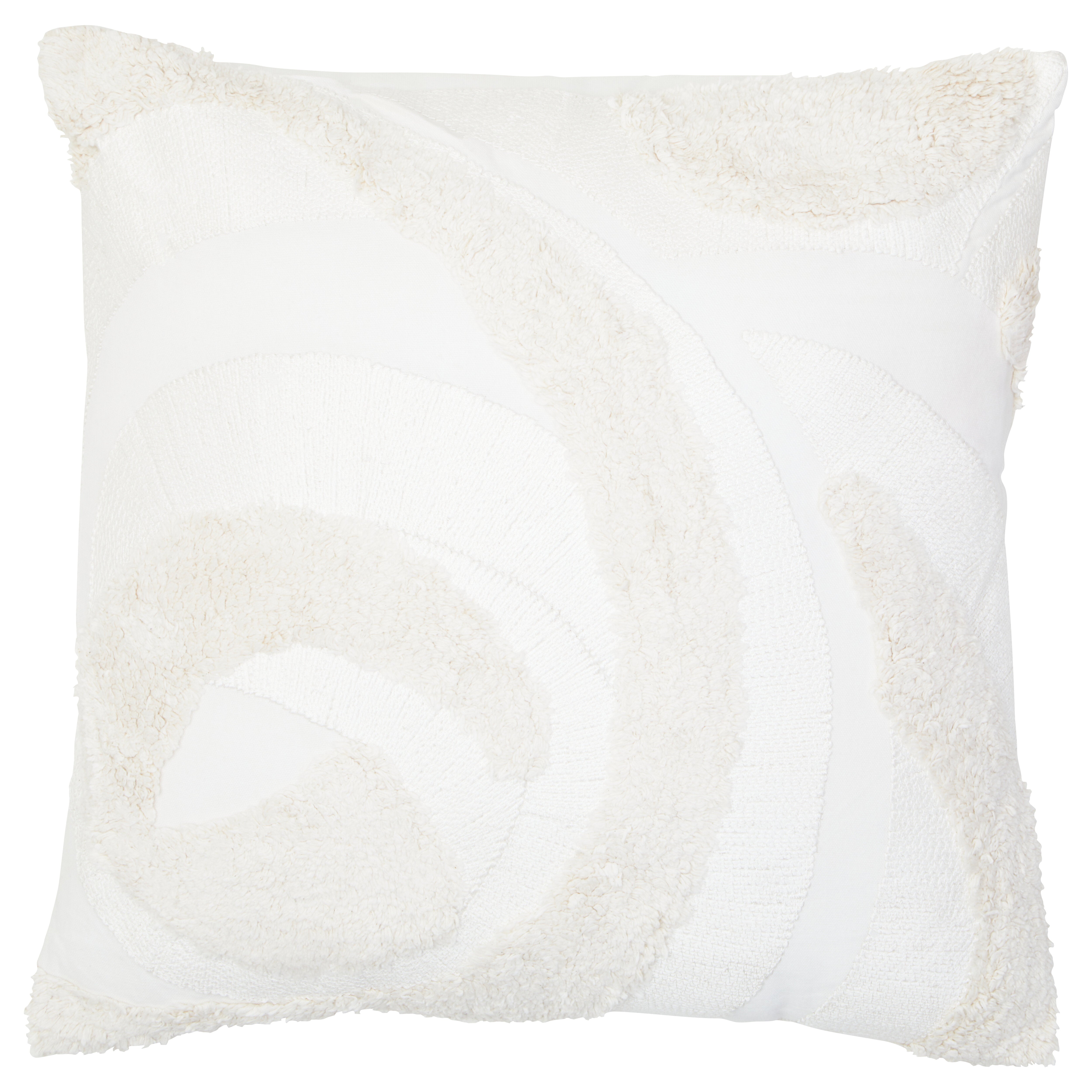 Mindy Ozella Cream Textured Square Cushion